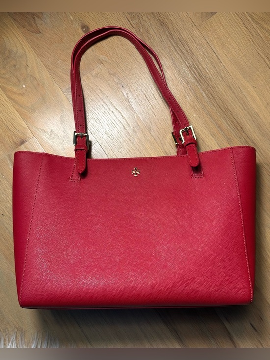 Tory Burch Accessories - Tory Burch Bright Red Saffiano Leather Tote